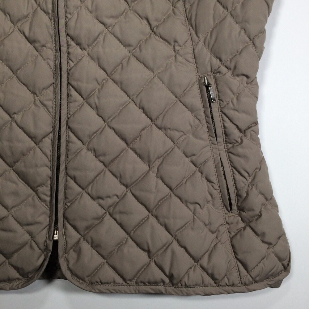 Eddie Bauer Vest Womens Medium Quilted Goose Down Brown Outdoors Hiking - Picture 3 of 16